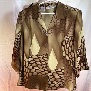 Vintage Kathy Che top with shoulder pads.